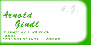 arnold gindl business card